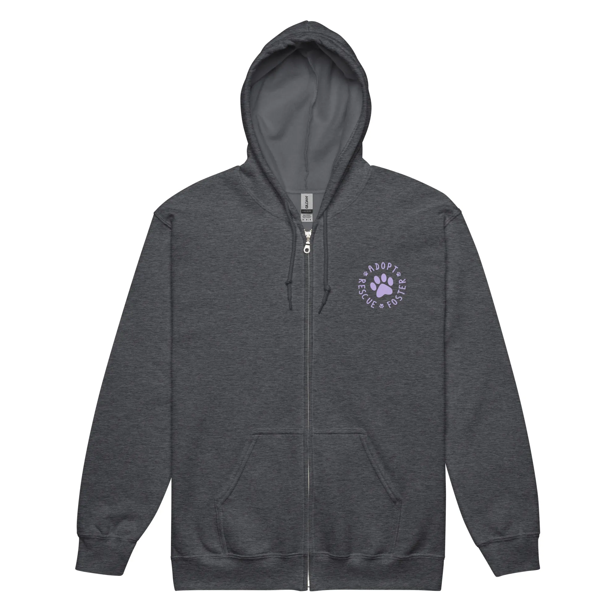 Adopt, Rescue, Foster Zip Hoodie