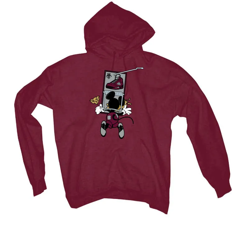 Air Jordan 5 Burgundy - Maroon T-Shirt (MOUSE TRAP)