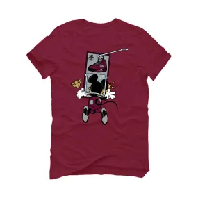 Air Jordan 5 Burgundy - Maroon T-Shirt (MOUSE TRAP)