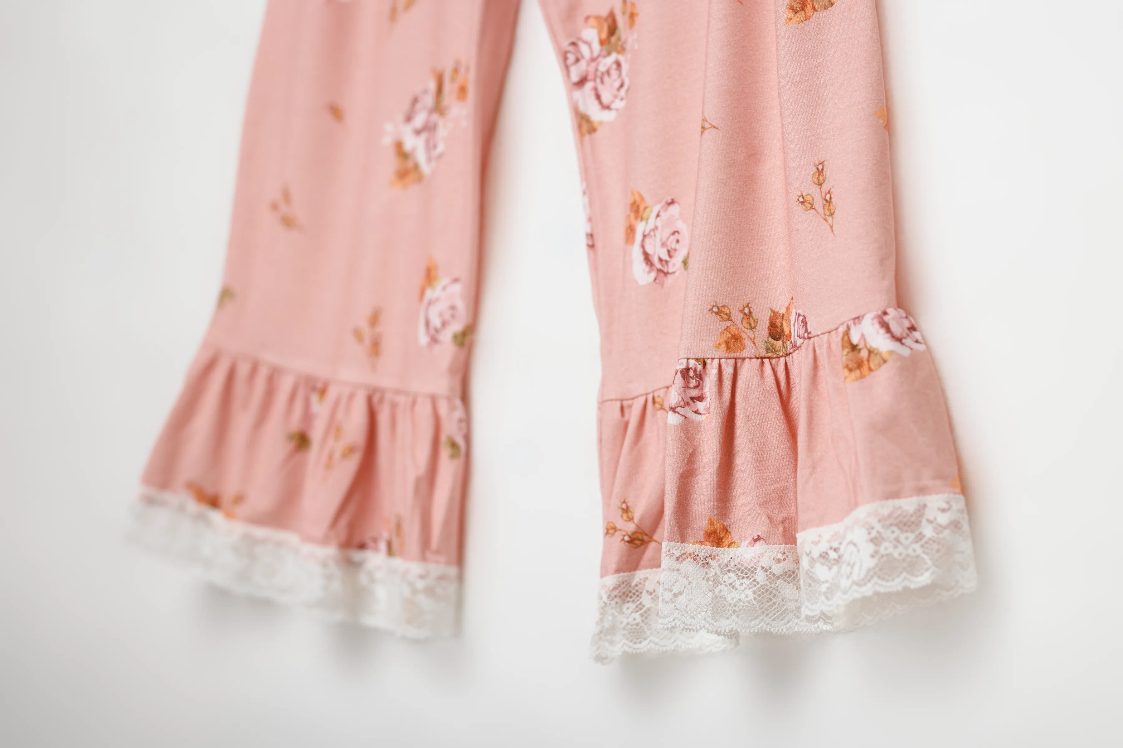 ALYA - GIRLS PYJAMA SET IN DUSTY PINK FLOWERS