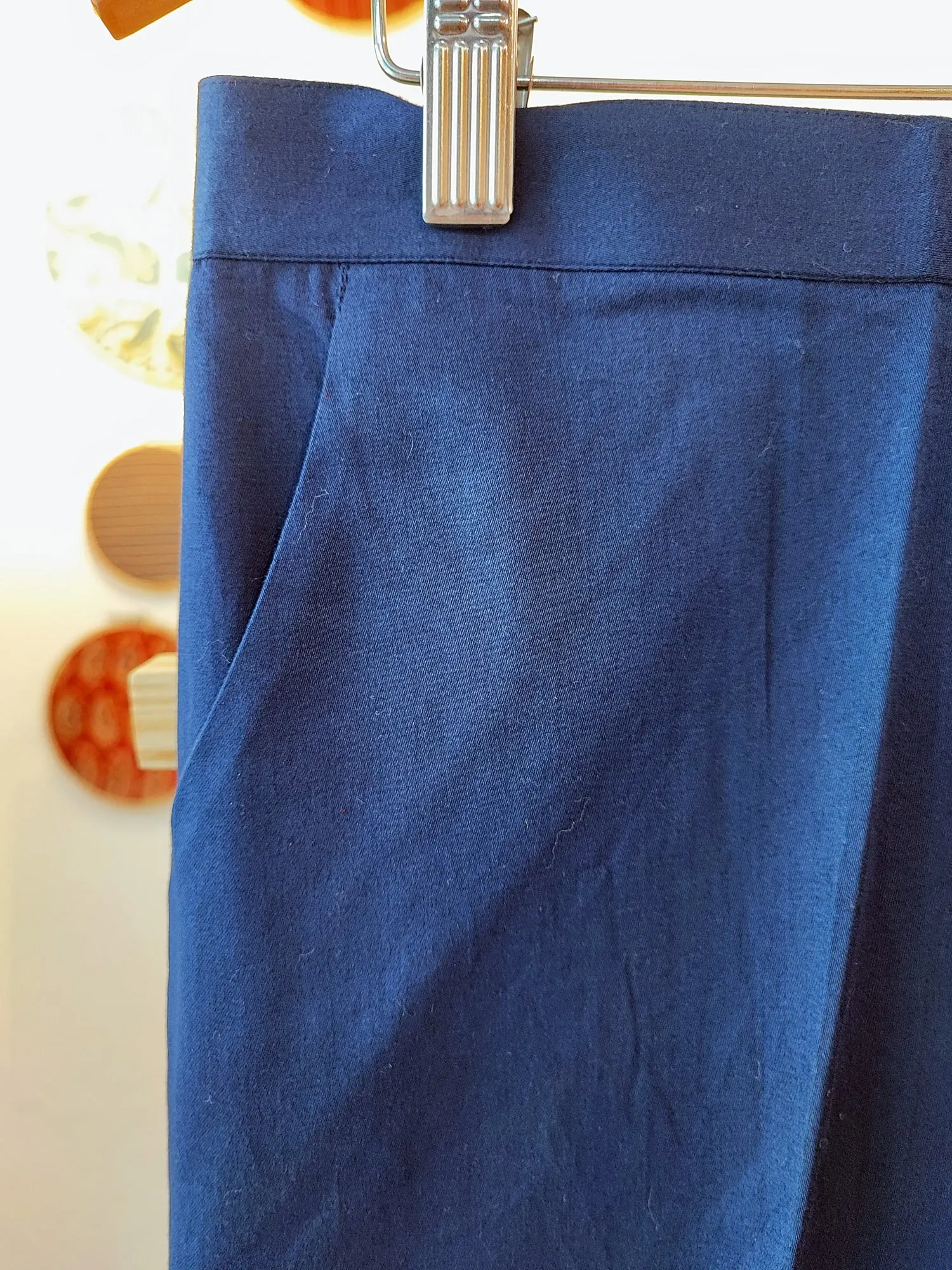 Blue Cotton Pants