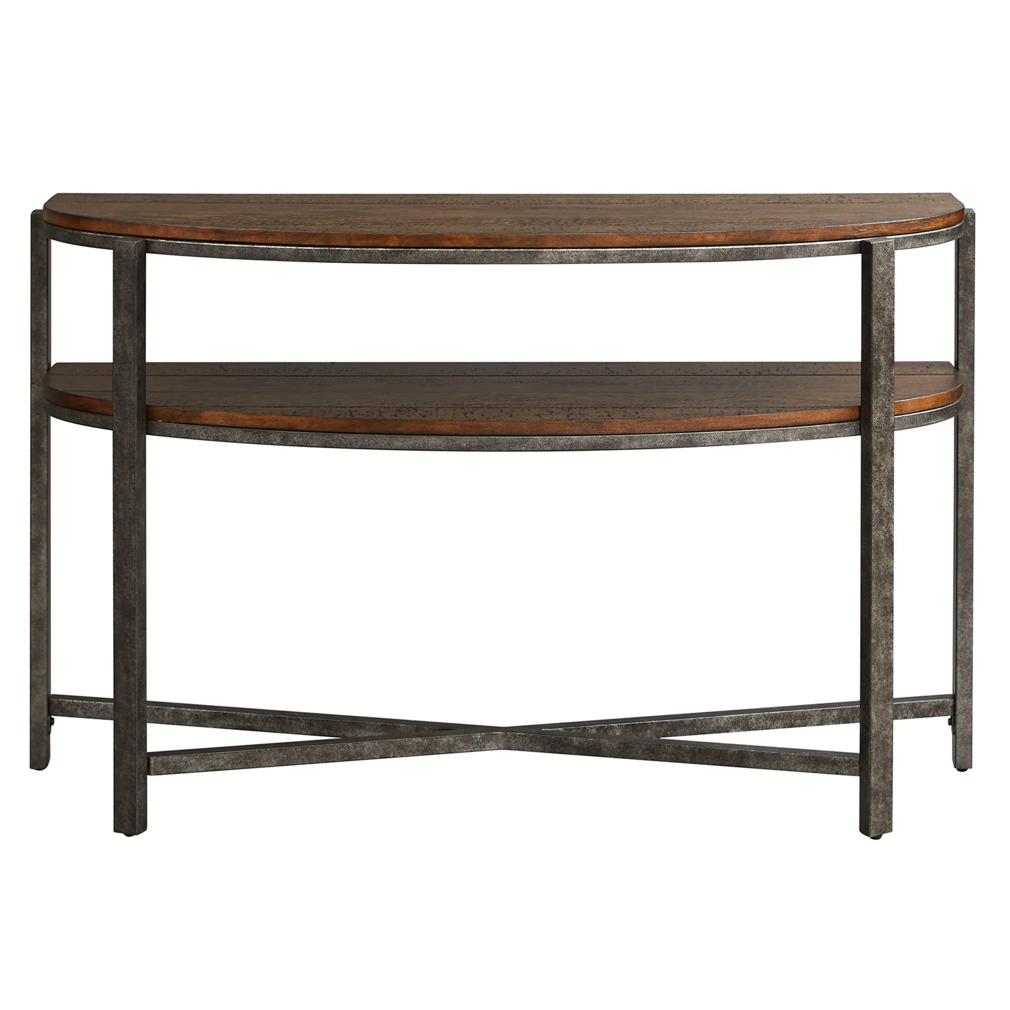 Breckinridge - Demilune Sofa Table - Dark Brown