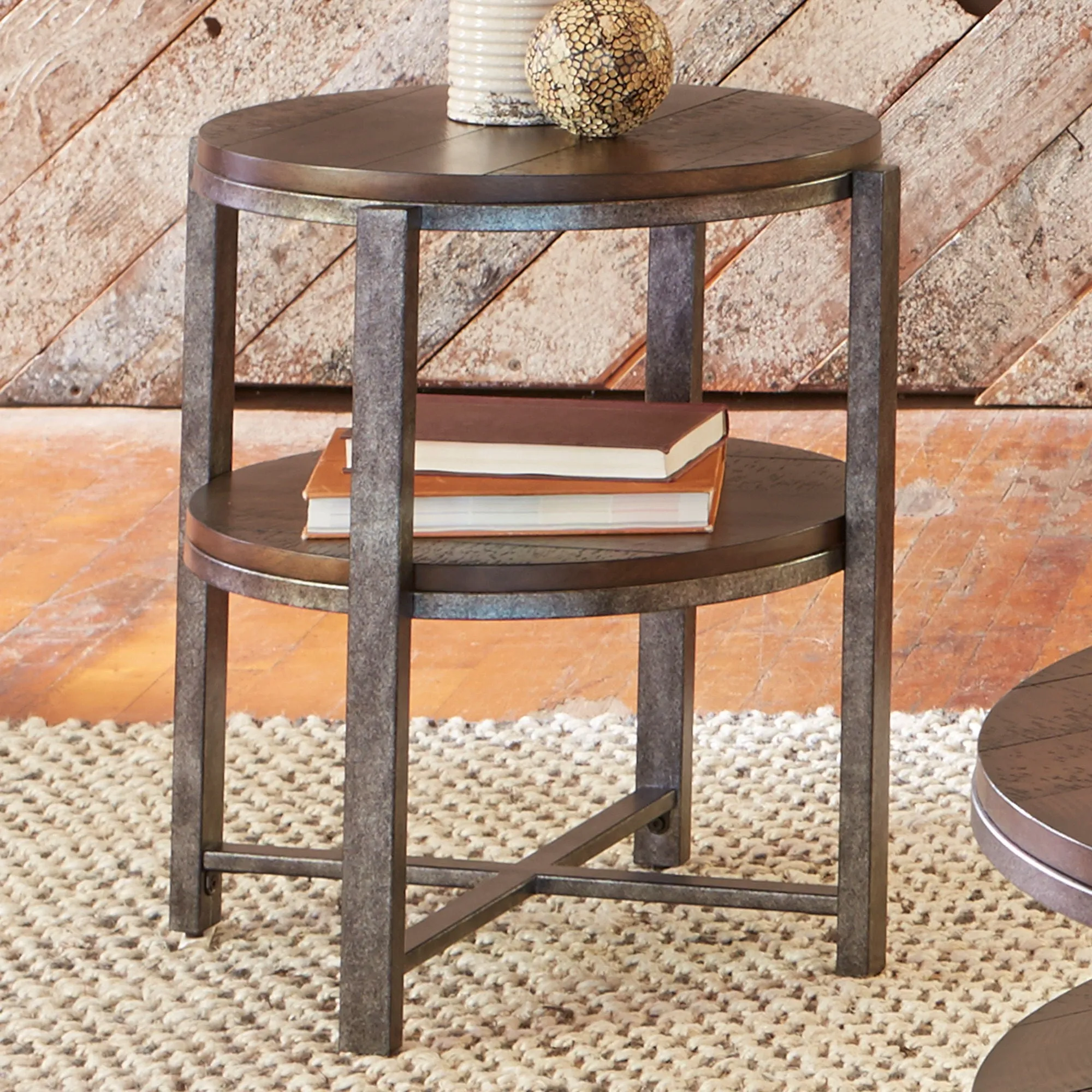 Breckinridge - Round End Table - Dark Brown