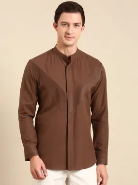 Brown Malai Cotton Shirt - MM0852