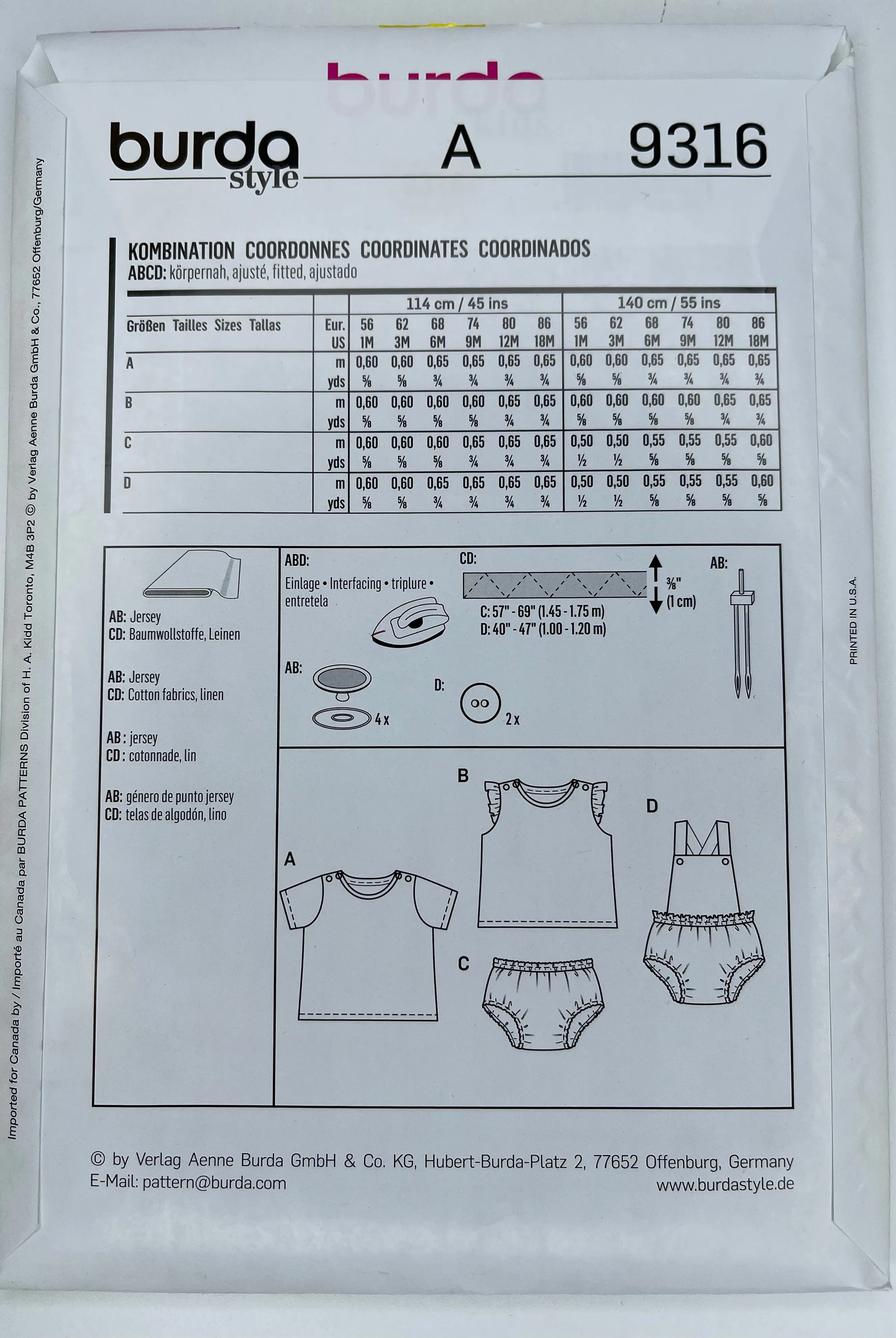 BURDA KIDS coordinates - 9316