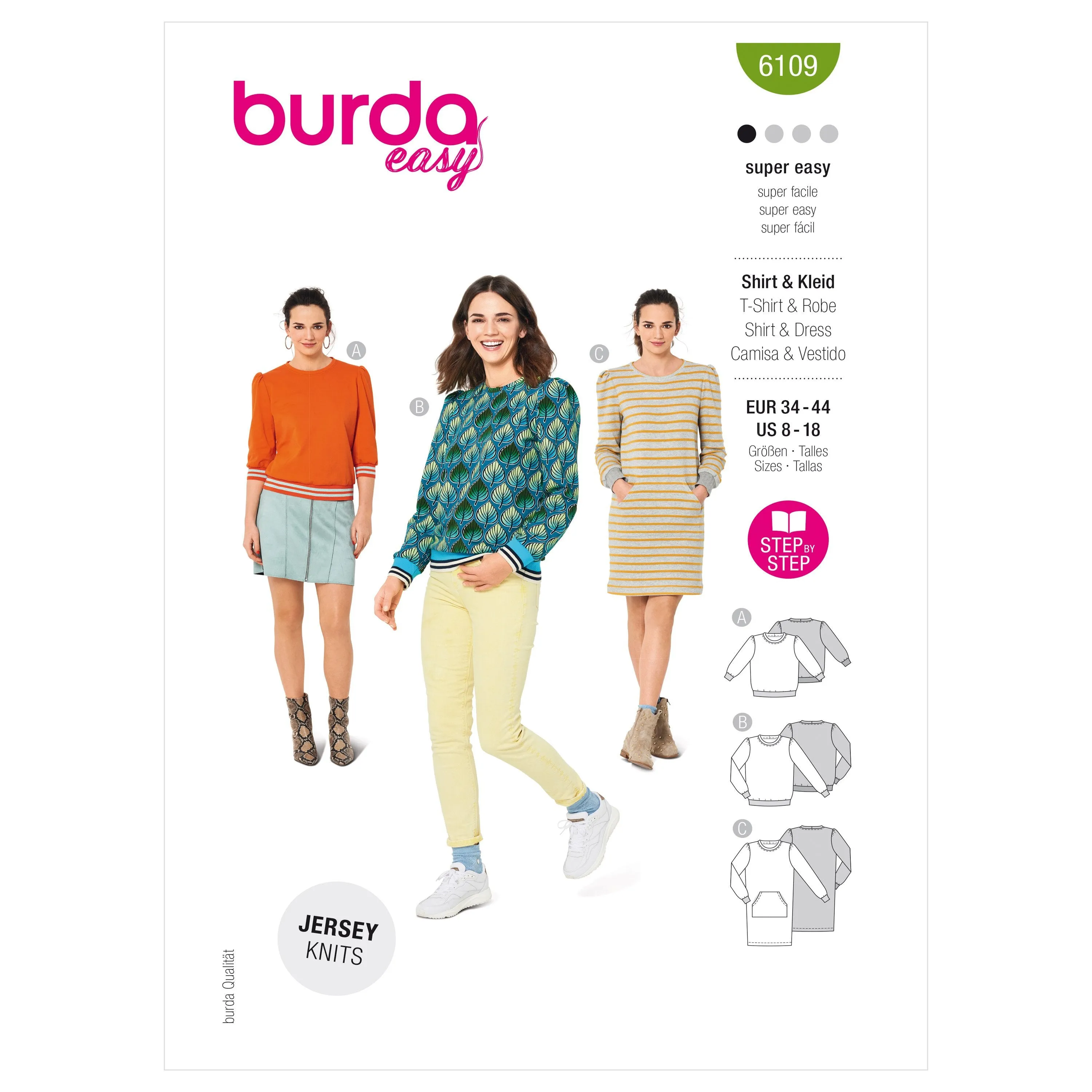 Burda Sewing Pattern 6109 Sweatshirt