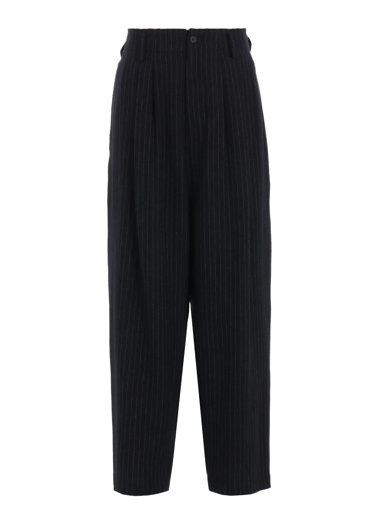 CHAMBRAY VIYELLA STRIPED WIDE TROUSERS WITH SIDE TAPE