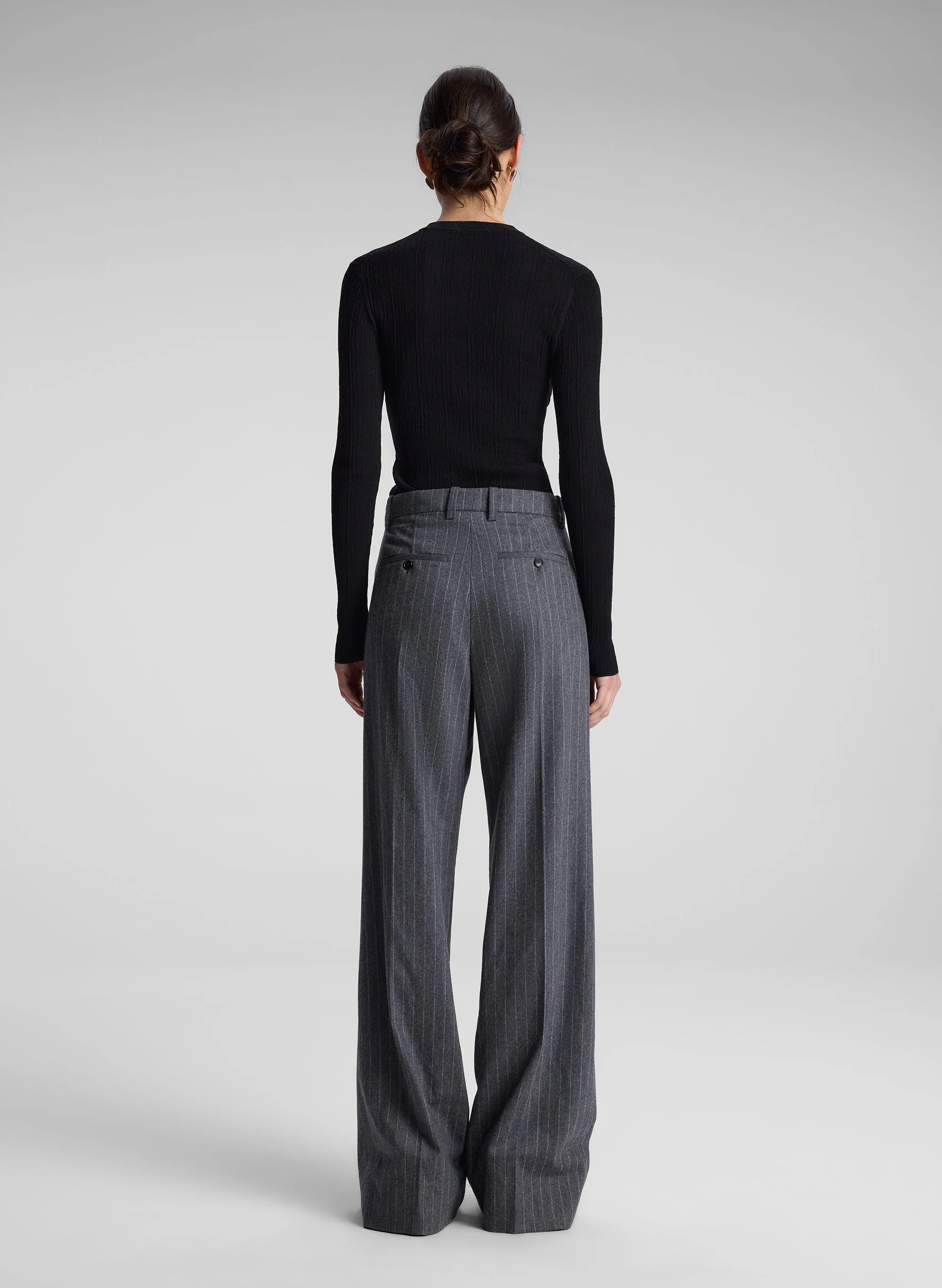 Charles Wool Cashmere Pinstripe Pant