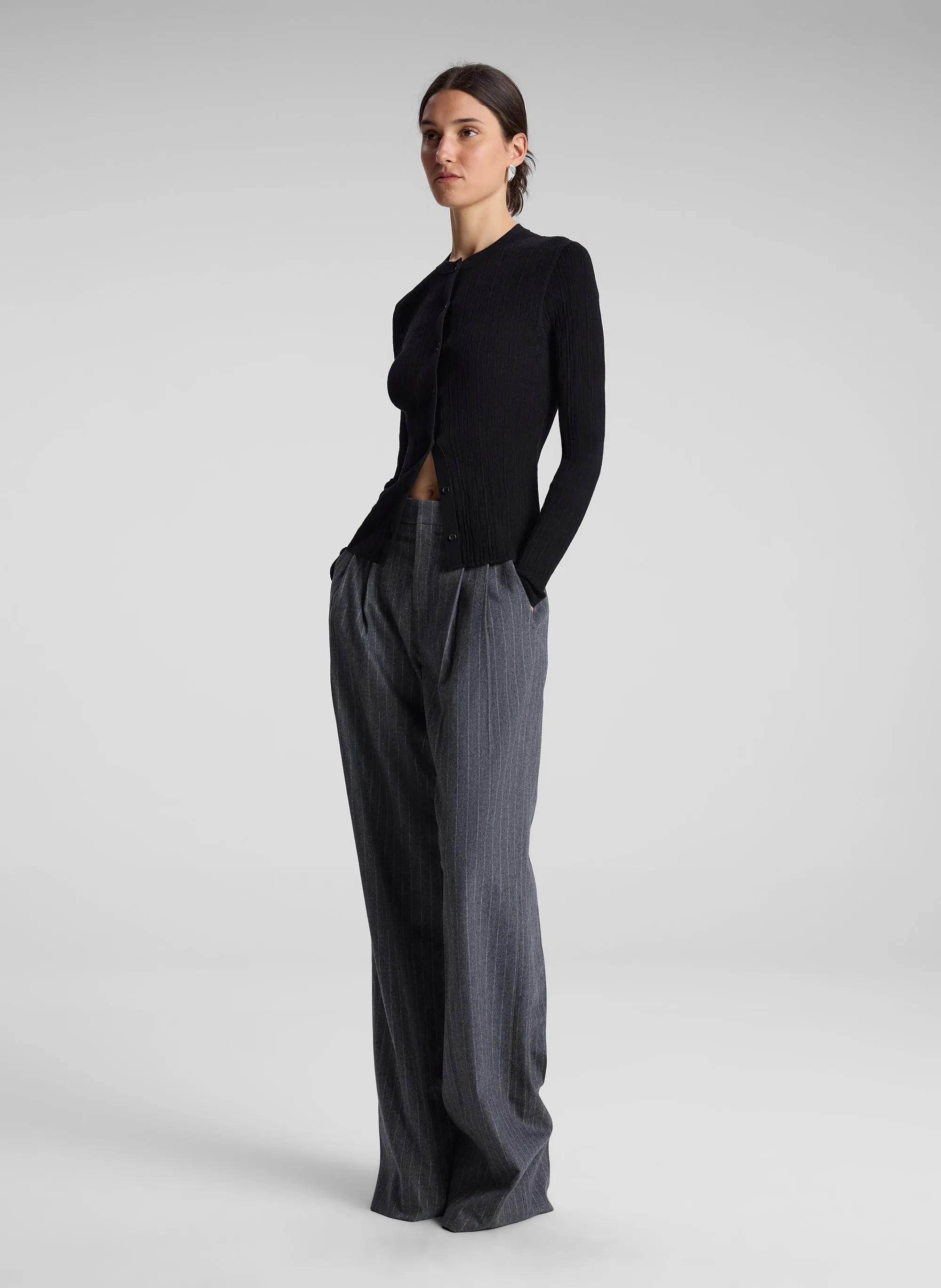 Charles Wool Cashmere Pinstripe Pant