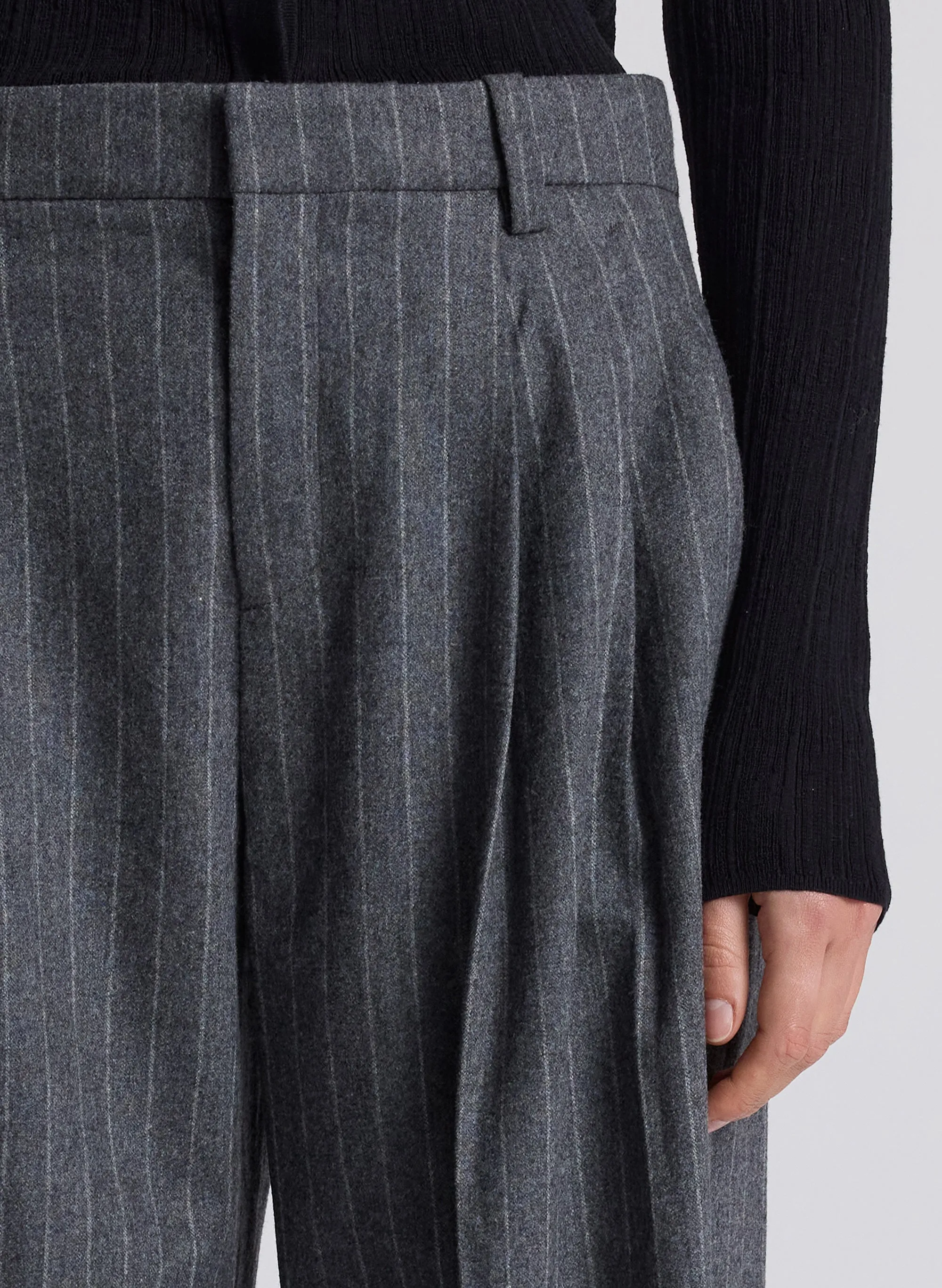 Charles Wool Cashmere Pinstripe Pant