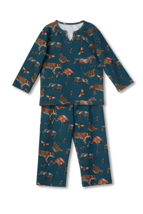 CHRIS - KIDS' PYJAMA SET WITH WILDLIFE PRINT