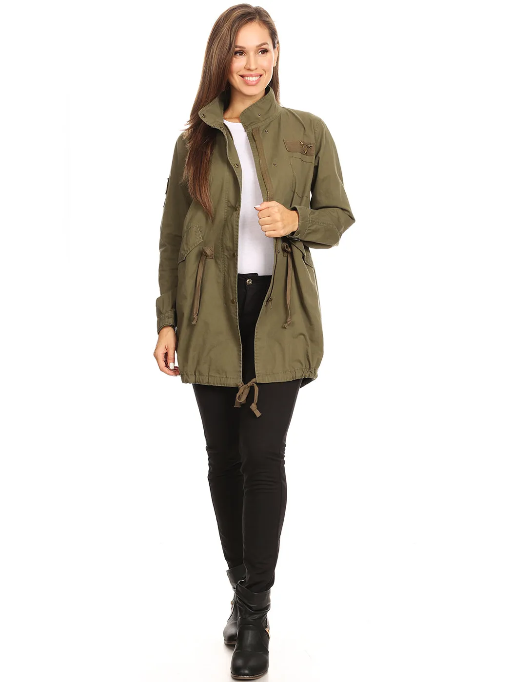 Classic Lightweight Military Drawstring Jacket