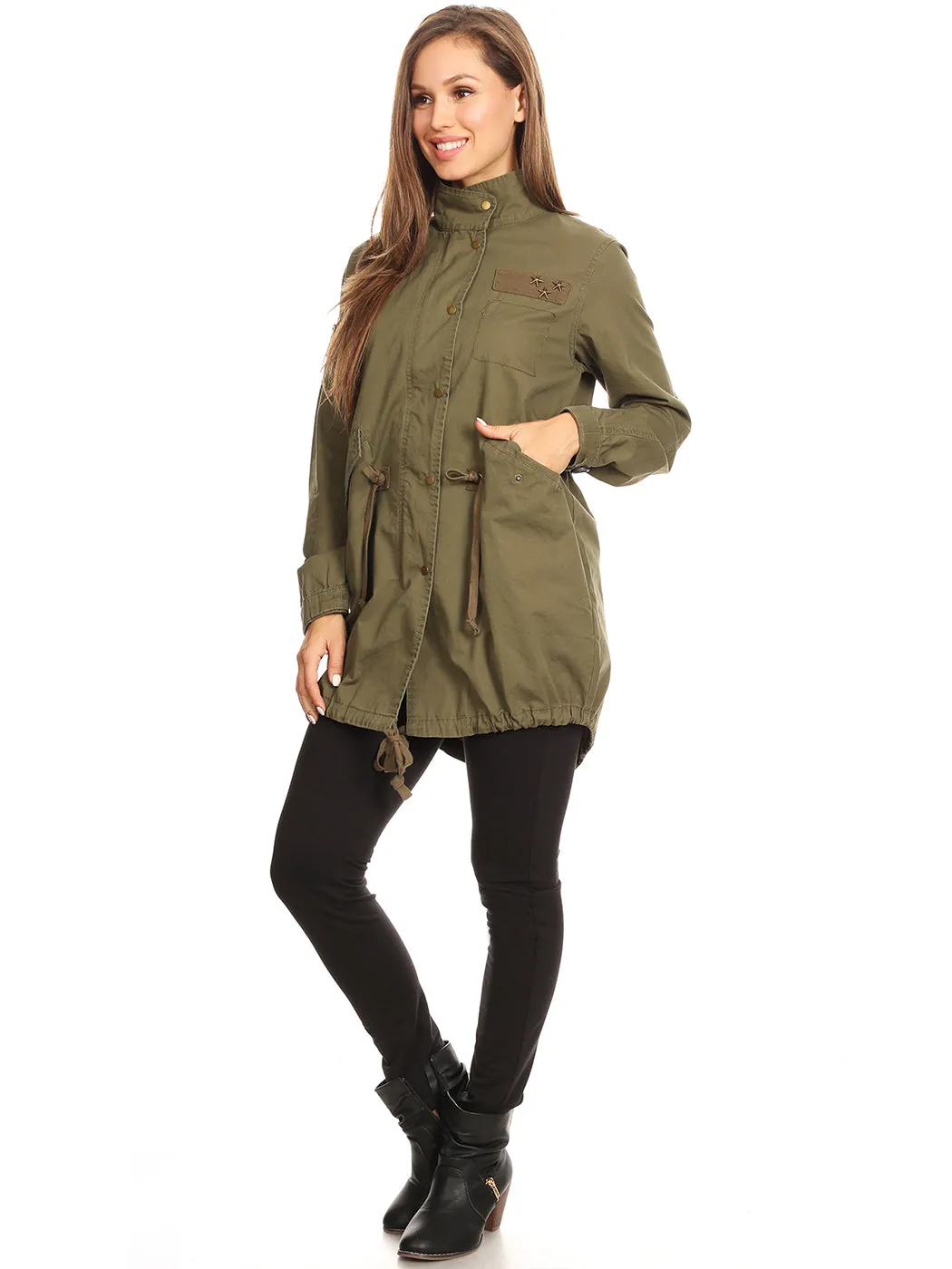 Classic Lightweight Military Drawstring Jacket