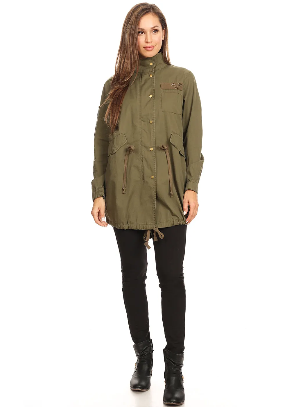 Classic Lightweight Military Drawstring Jacket