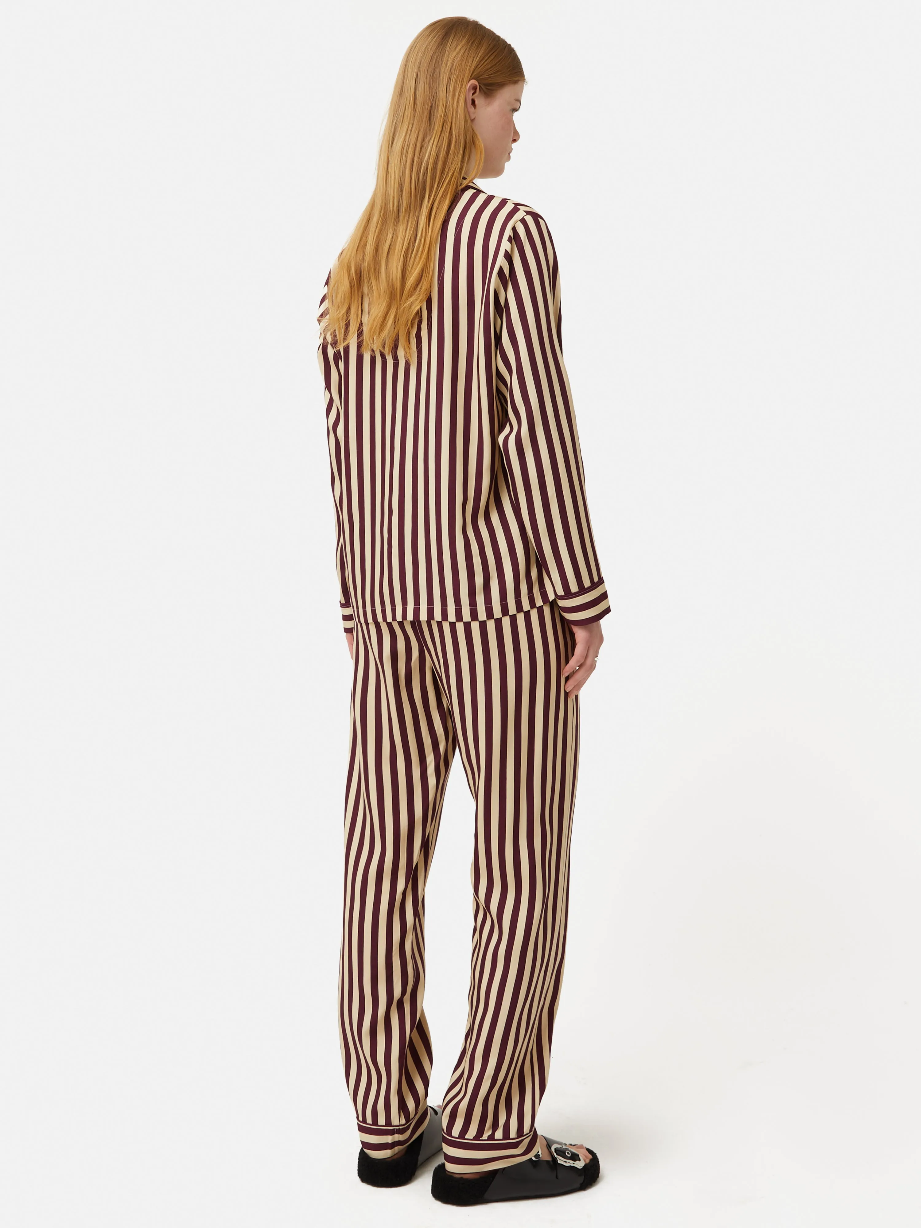 Classic Stripe Pyjama | Burgundy