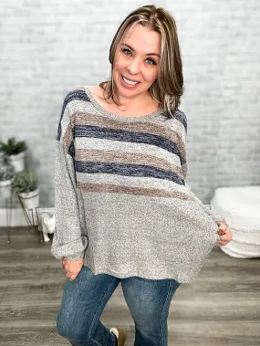 Comfy Striped Top with Pockets