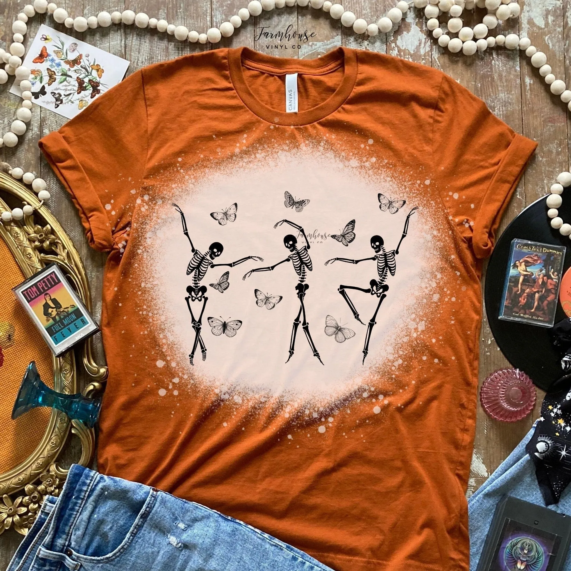 Dancing Skeletons Butterfly Shirt