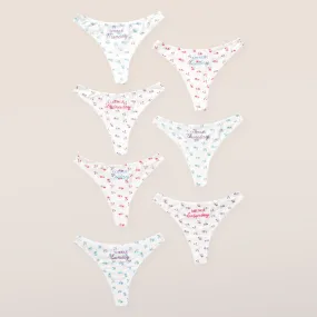 Days of the Week Thong (7-Pack) - Print