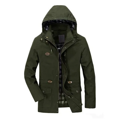 Elegant Cotton Windbreaker Winter Jacket