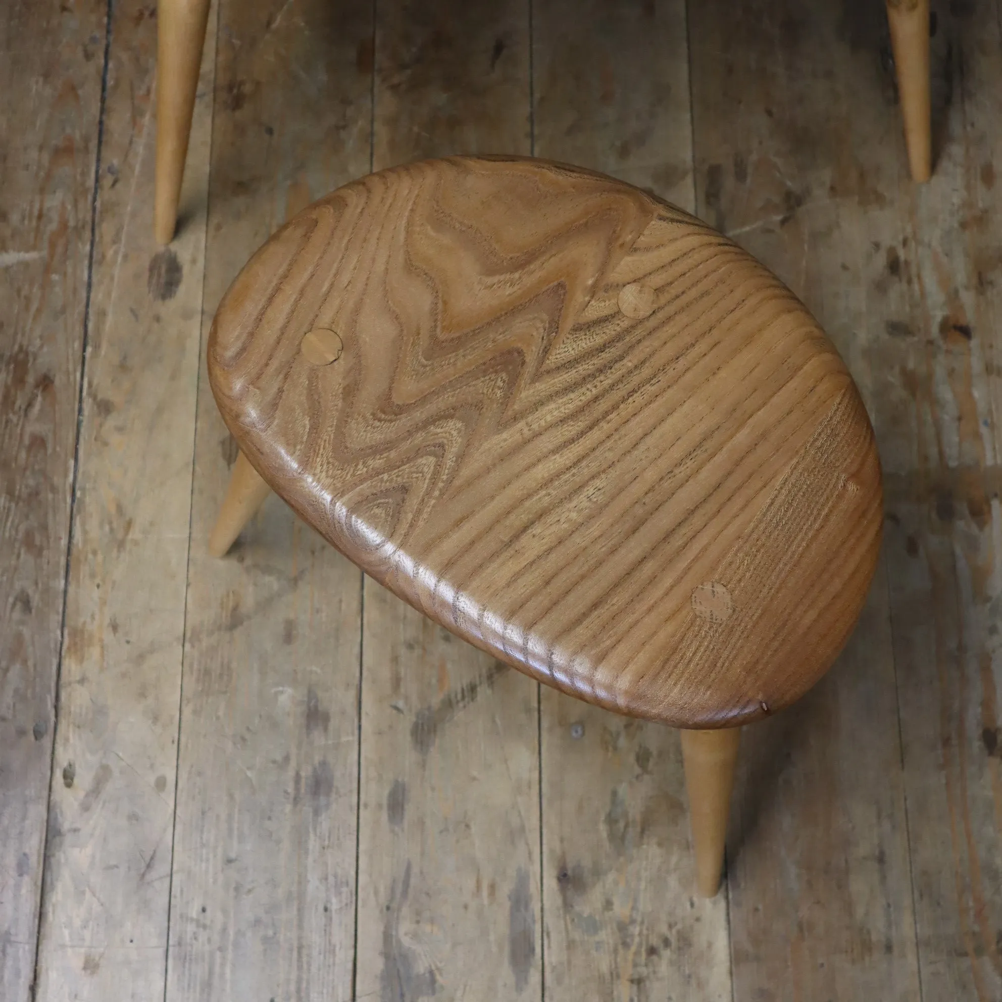 Ercol Elm & Beech Pebble Nest of Tables - 0707f