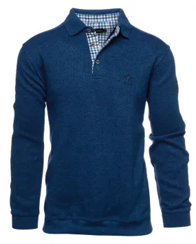 Ethnic Blue Polo Sweater Soft Touch | Royal Blue