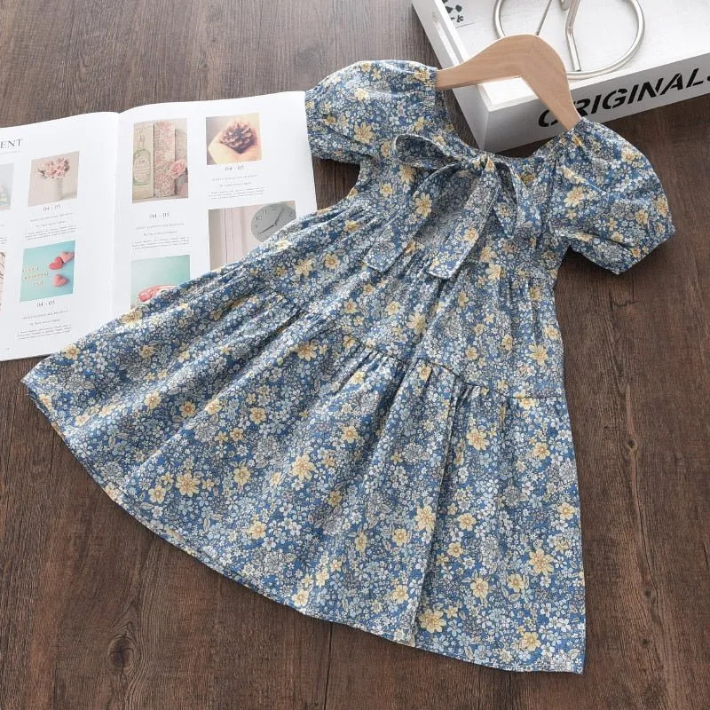 Floral Cotton Knee-Length Dress