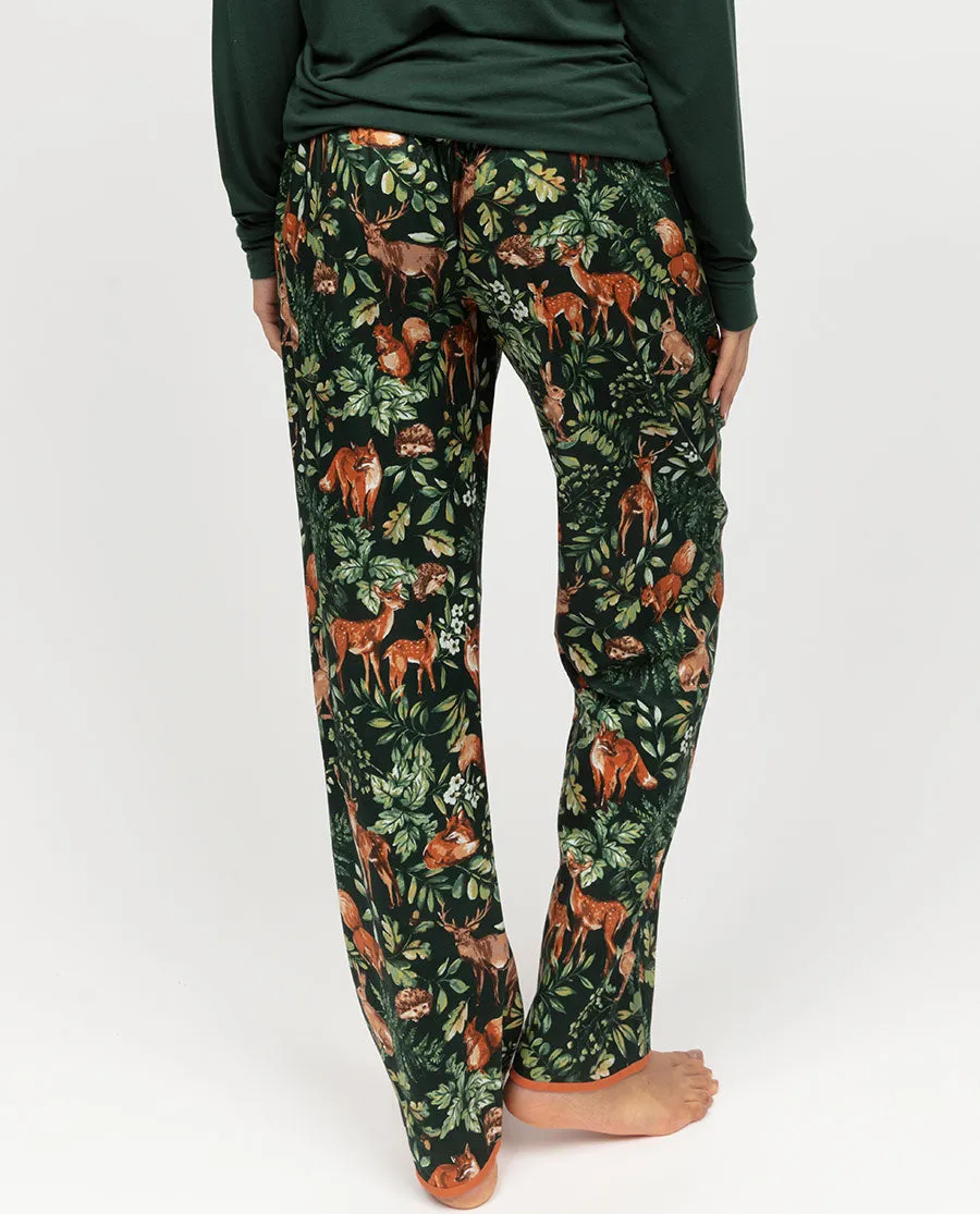 Forrest Womens Woodland Print Pyjama Bottoms