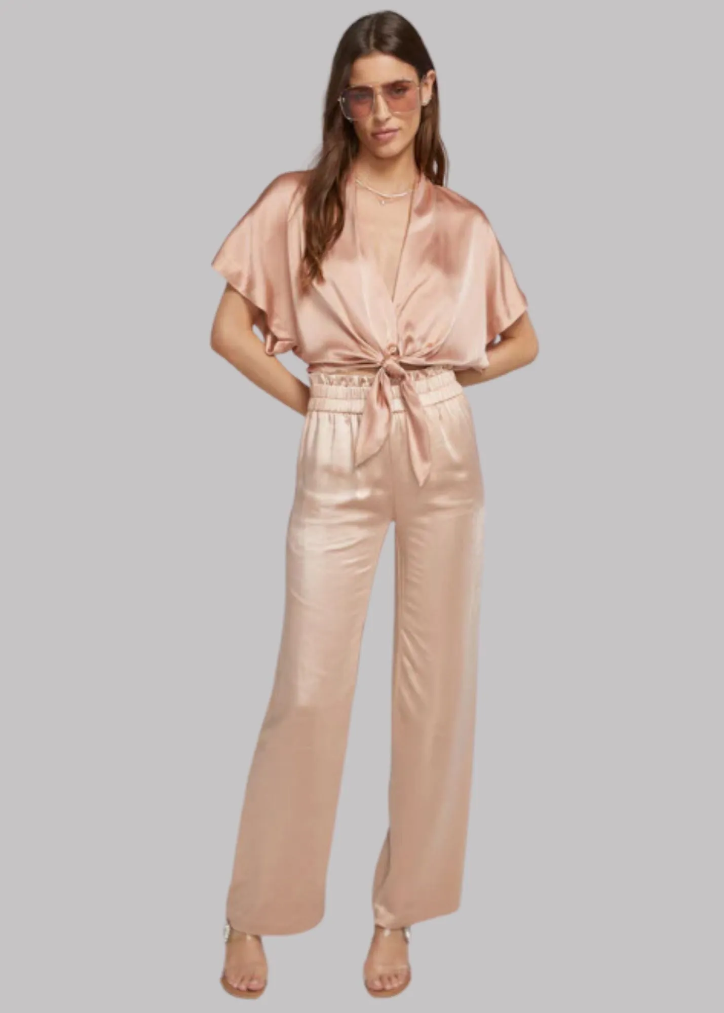 Generation Love Teresa Satin Pants Terracota