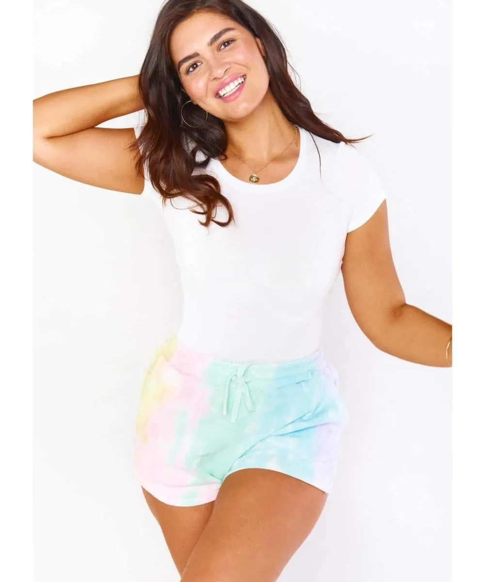 Girlfriend Shorts Rainbow Tie Dye