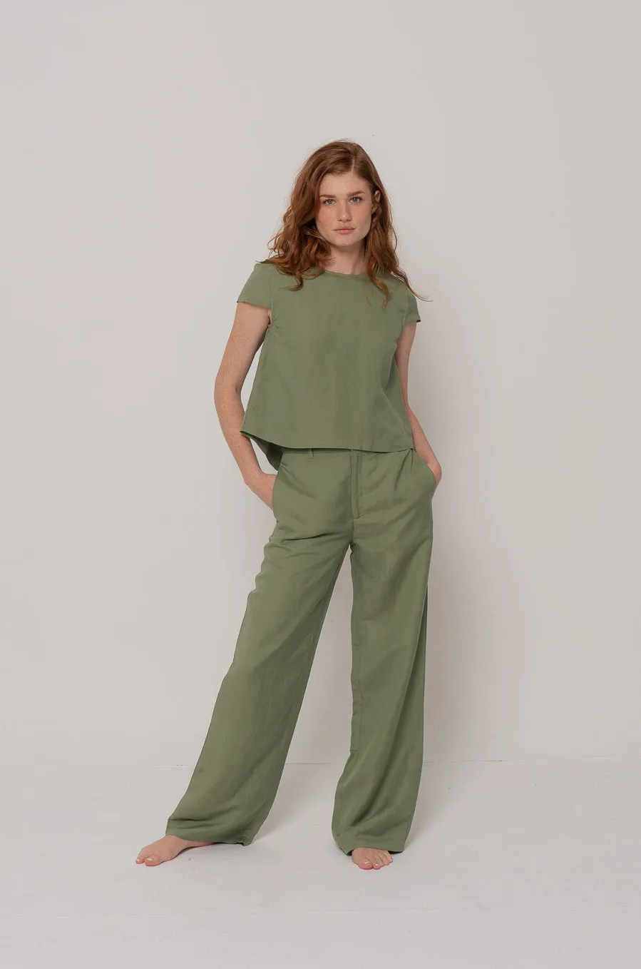 Hadley Trouser in Light Sage