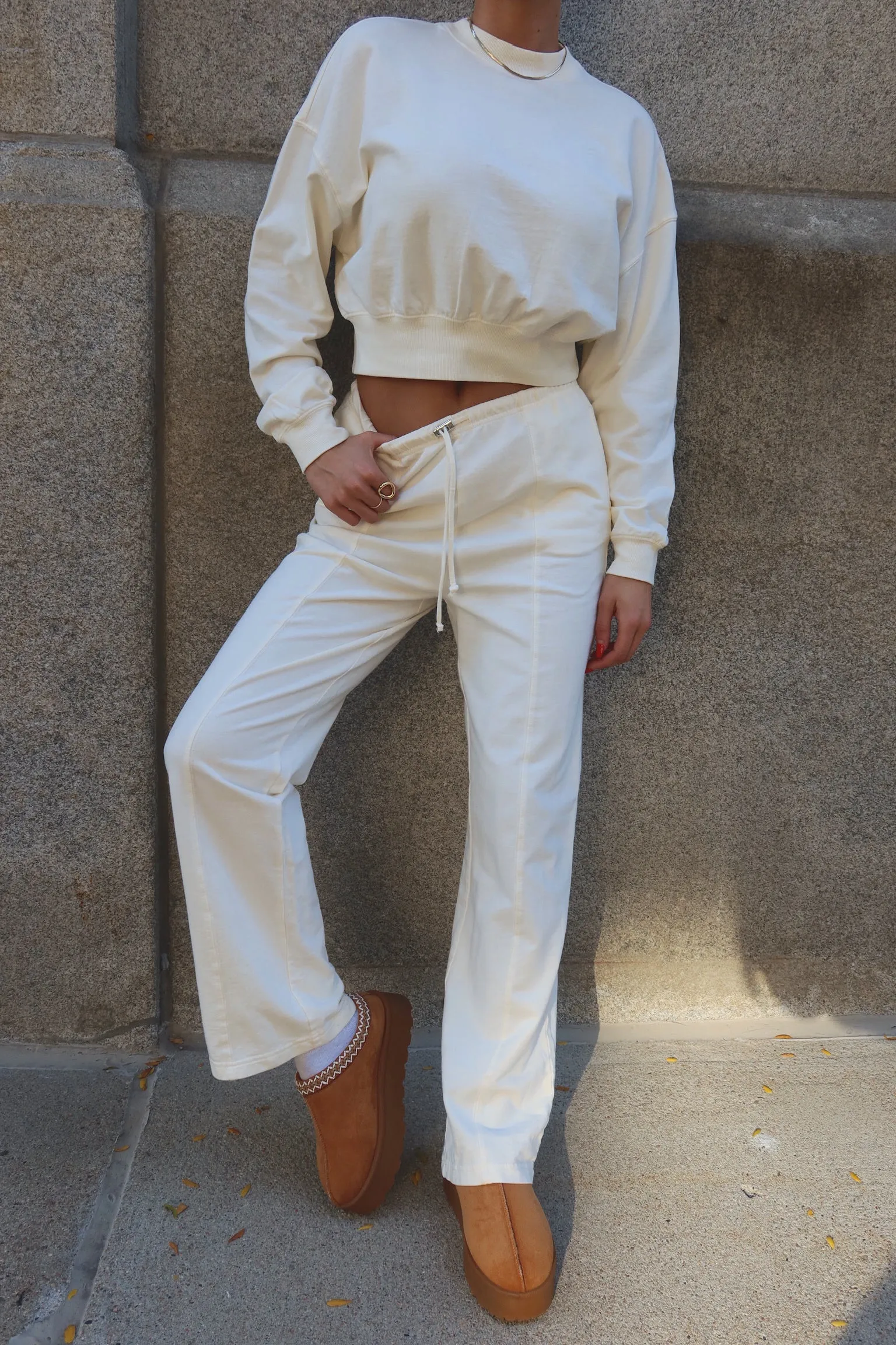 Harlan Cropped Crewneck  Set