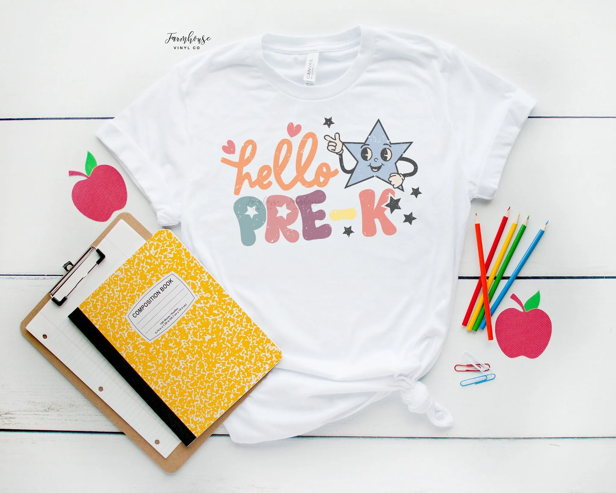 Hello First Grade Retro Star Shirt