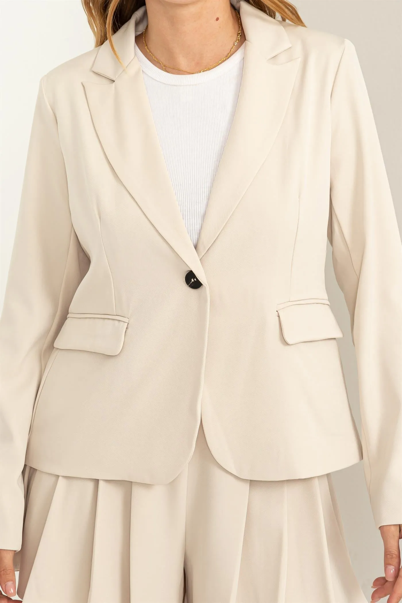 HF23E961-Classic Single-button Blazer