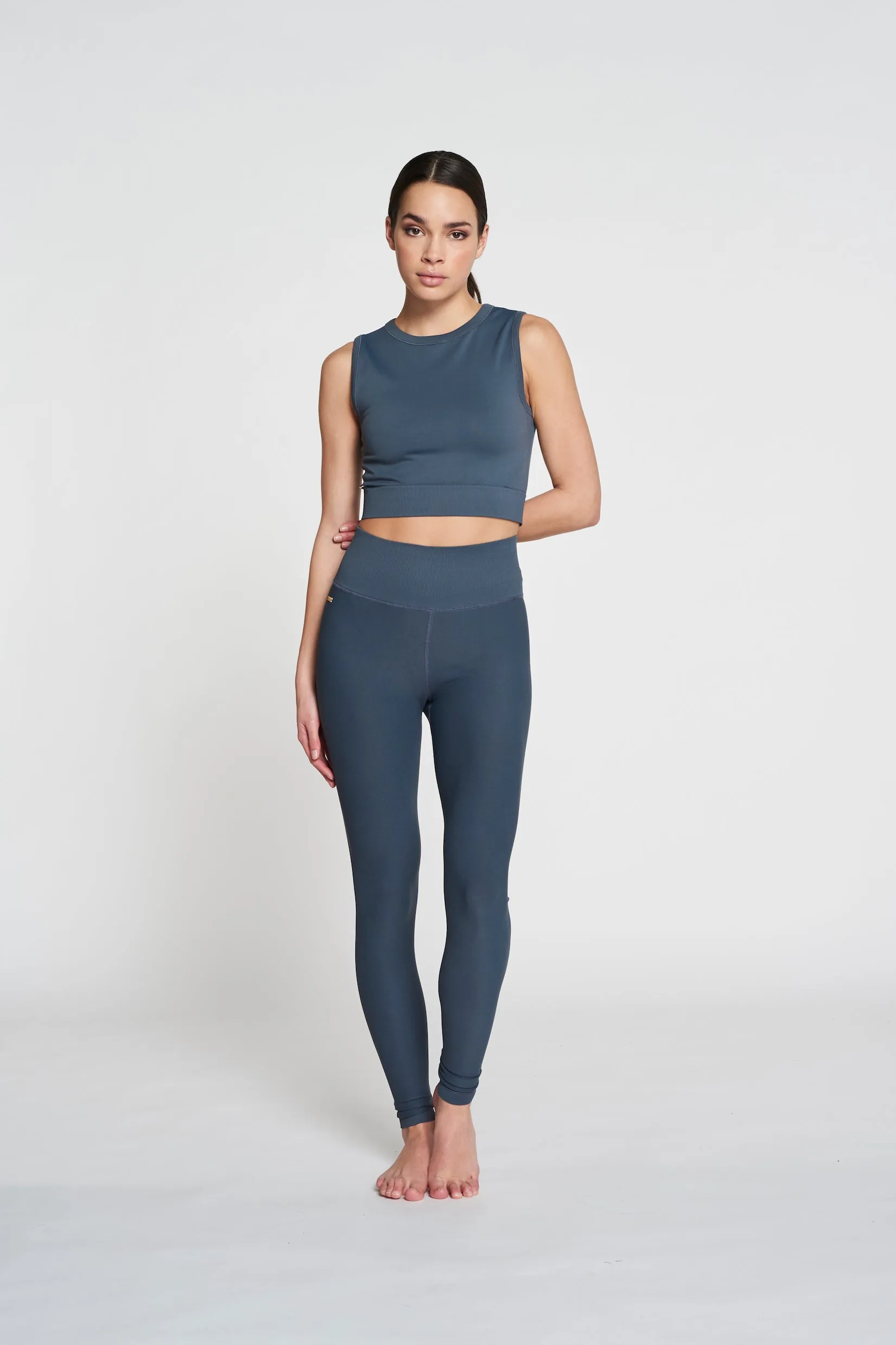 Julia Soft Stretch Sleeveles top - Deep Indigo