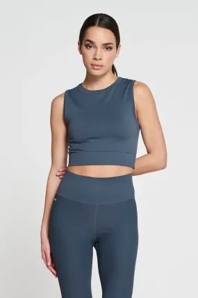 Julia Soft Stretch Sleeveles top - Deep Indigo