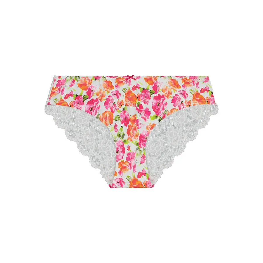 Lace Bum Bikini Brief - Floral Prints