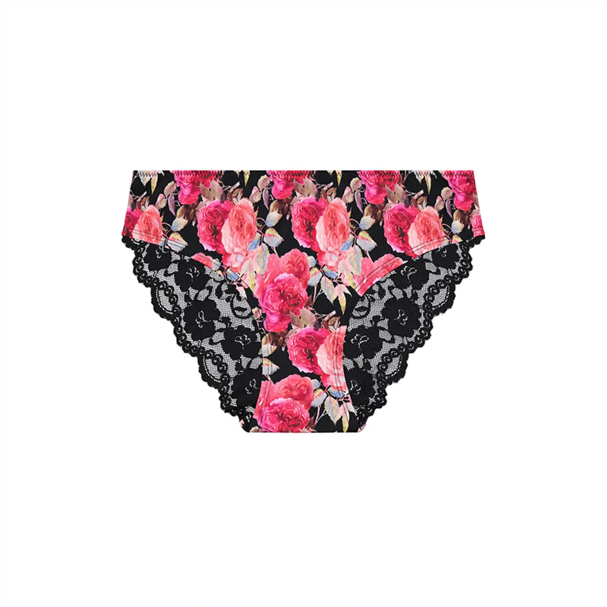 Lace Bum Bikini Brief - Floral Prints