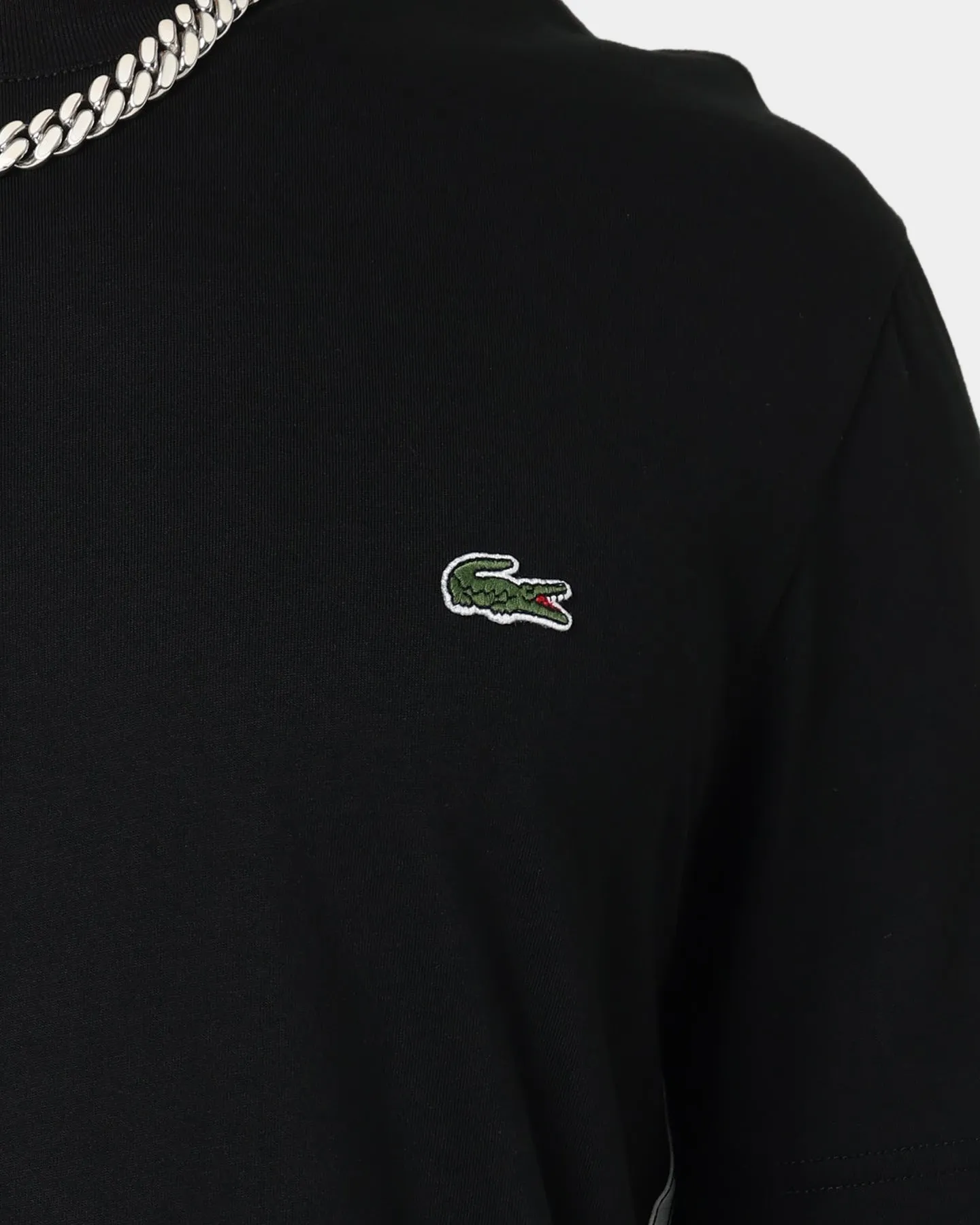 Lacoste Lifestyle Side Tape T-Shirt Black