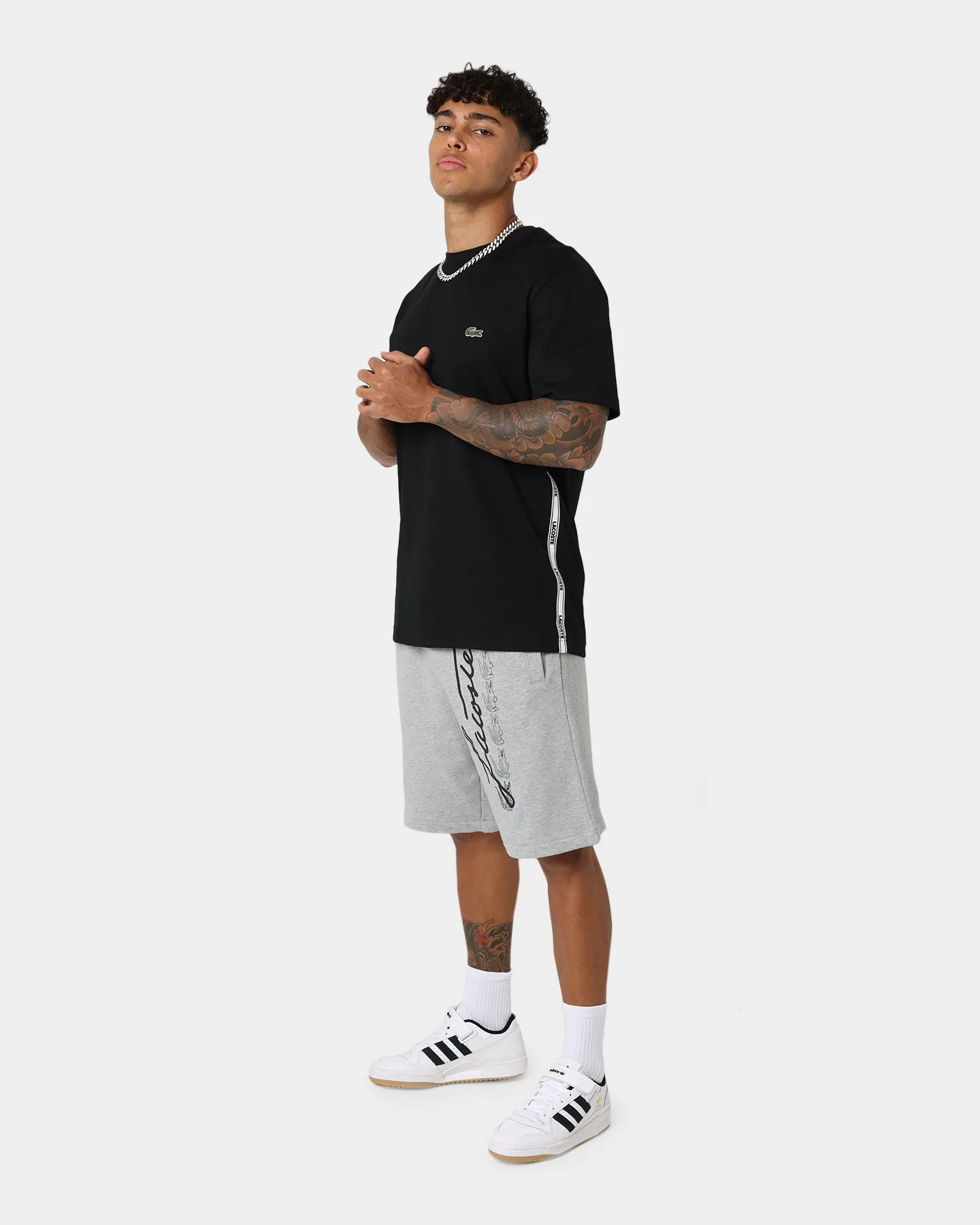 Lacoste Lifestyle Side Tape T-Shirt Black