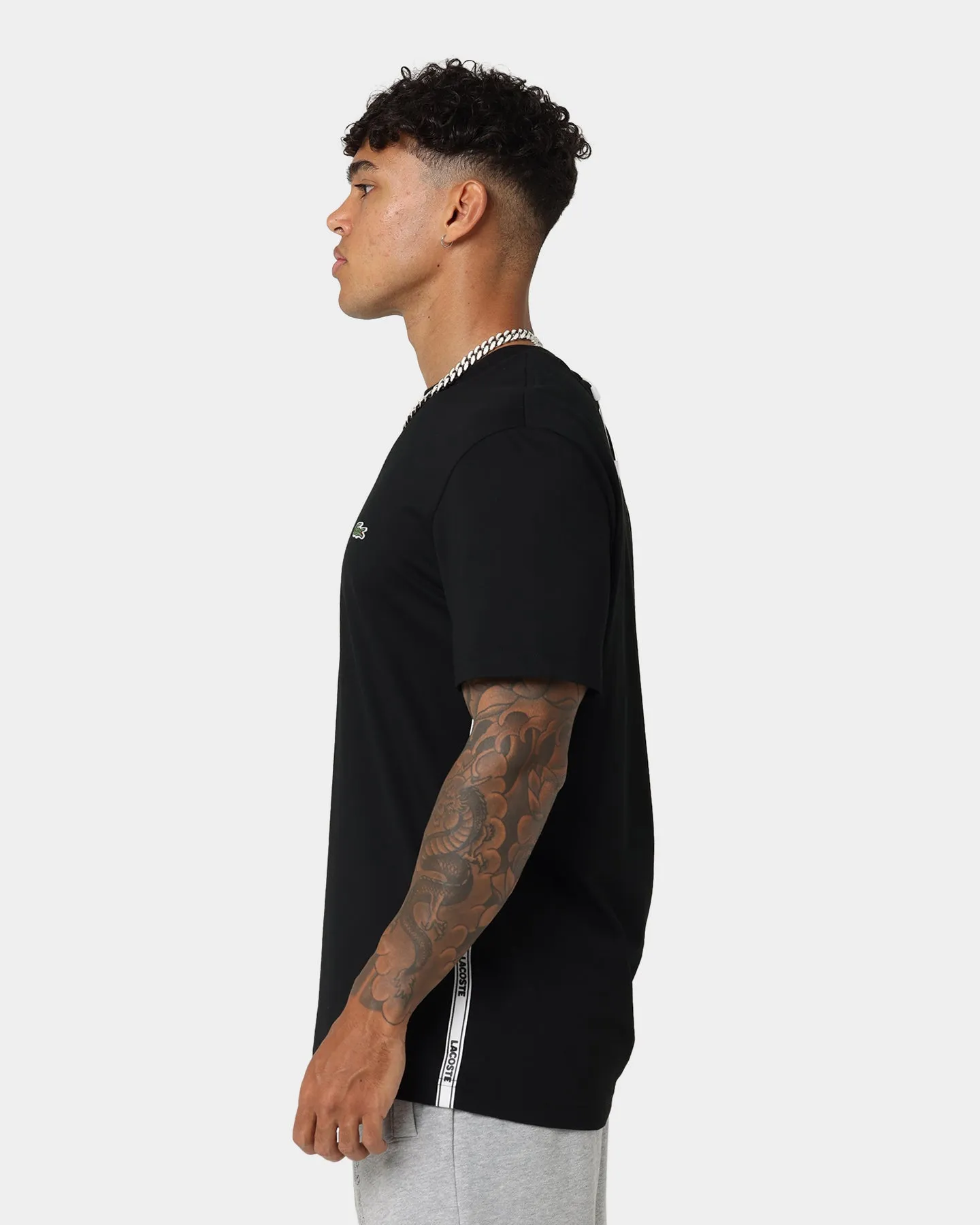 Lacoste Lifestyle Side Tape T-Shirt Black