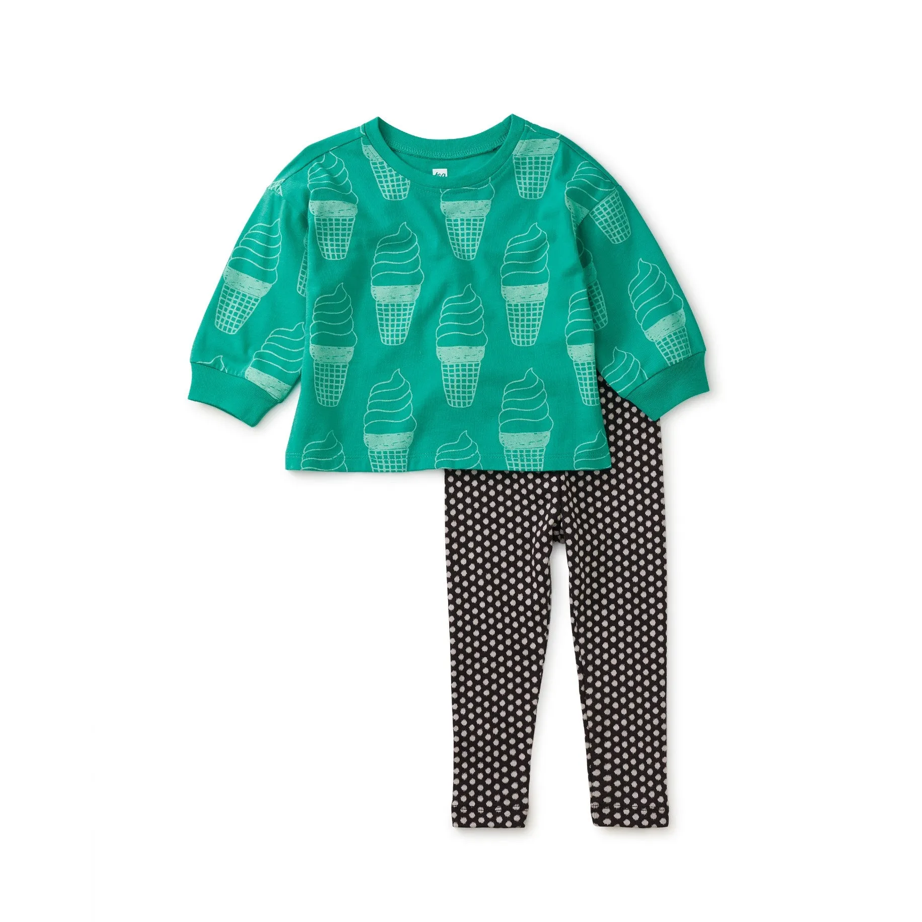 LS Comfy Baby Set: S/Serve Cones In Green