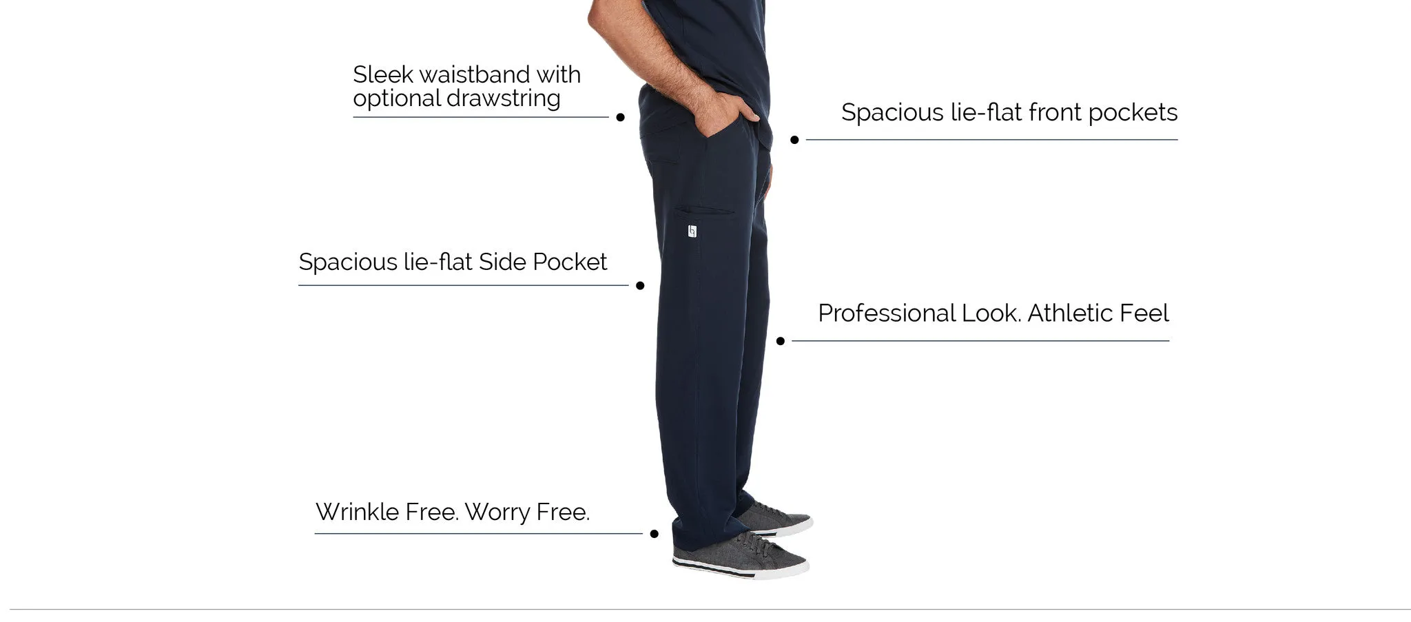 Men's "Sport Scrub" Pant - Navy Blue