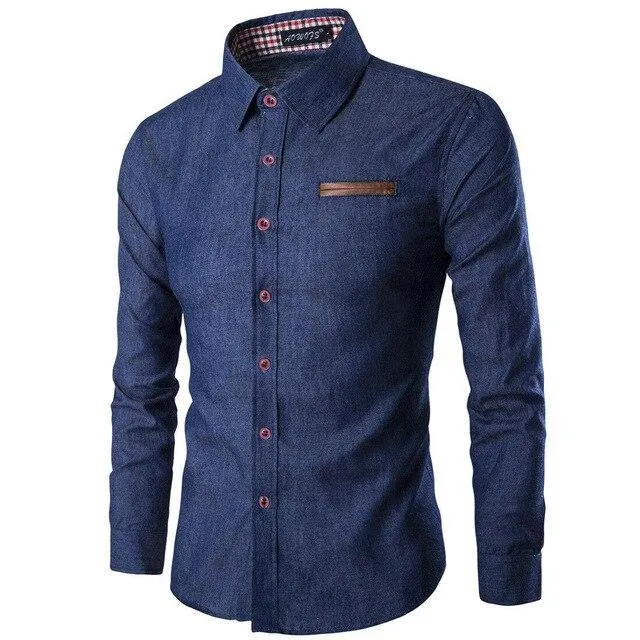 Men's Shirt Long-Sleeved Shirts Formal Tops Casual