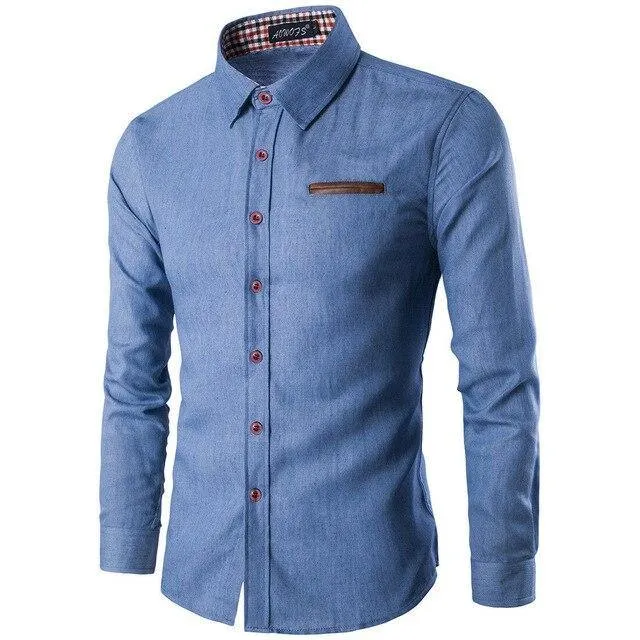 Men's Shirt Long-Sleeved Shirts Formal Tops Casual