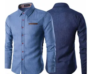 Men's Shirt Long-Sleeved Shirts Formal Tops Casual