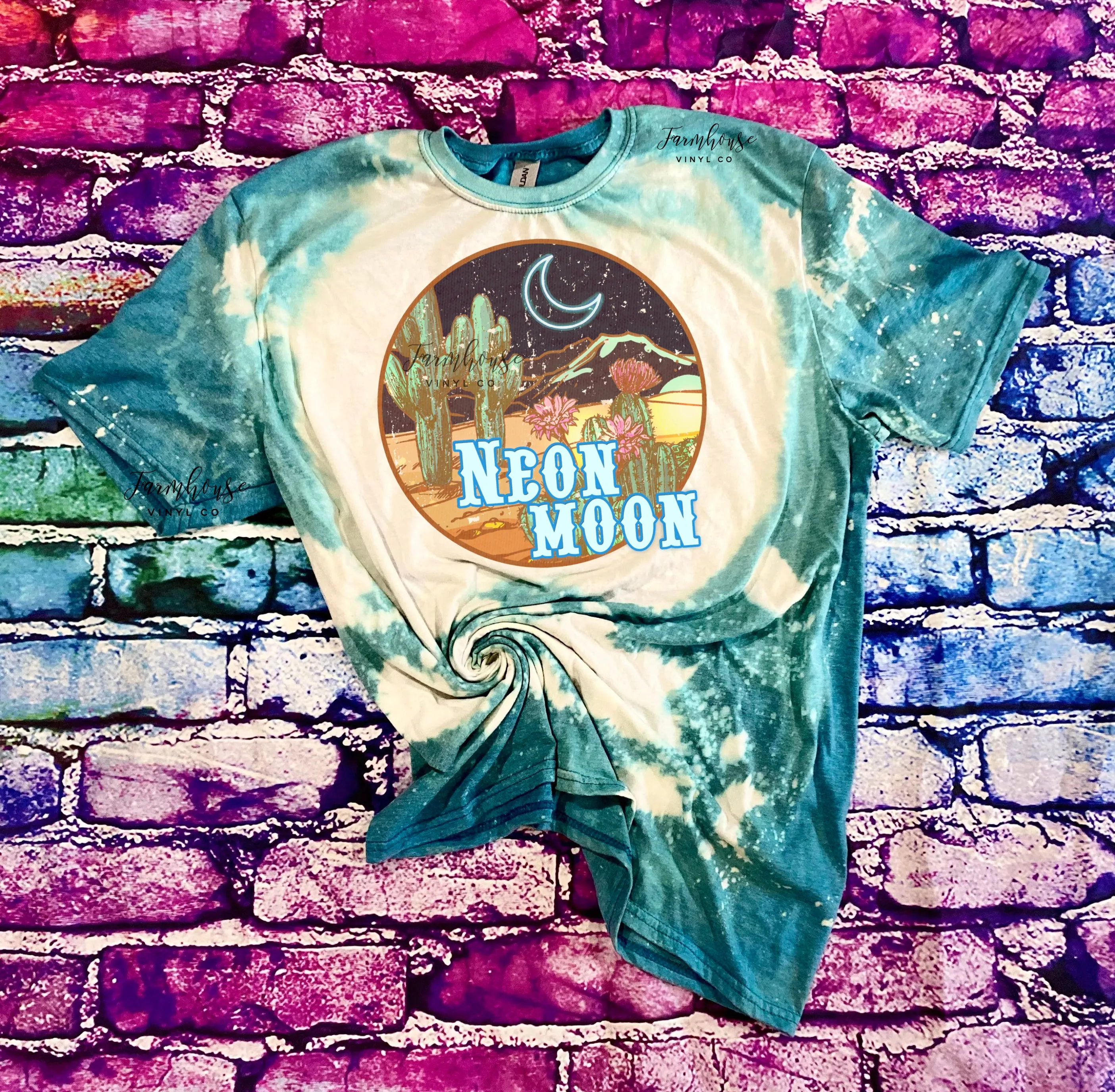 Neon Moon Country Music Bleached Shirt