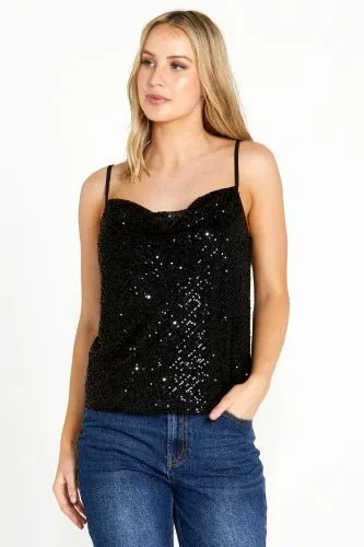 NIGHTLIFE SEQUINNED CAMI