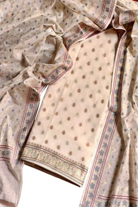 Pastel Cotton Banarasi Suit Set - Elegant and Stylish