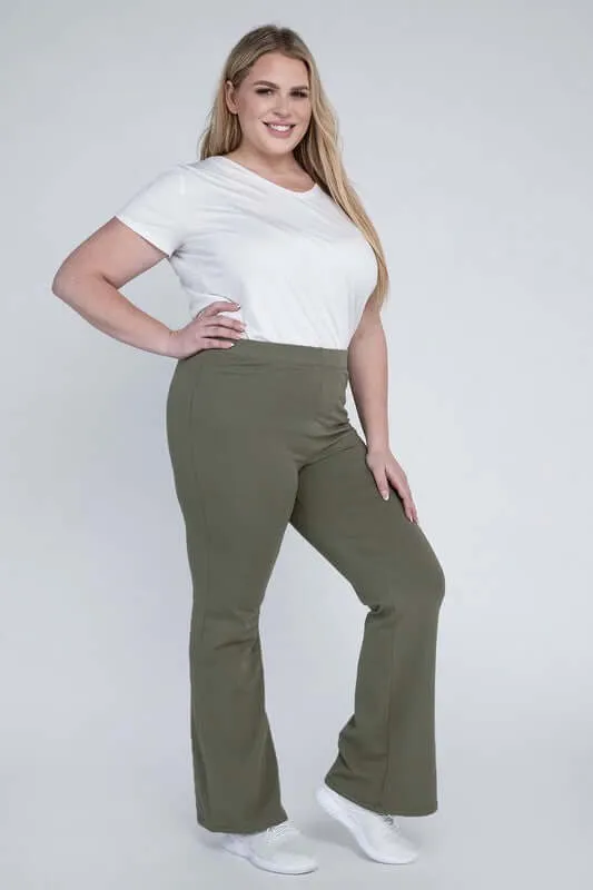 Plus Size Everyday Comfy Flare Stretchy Pants