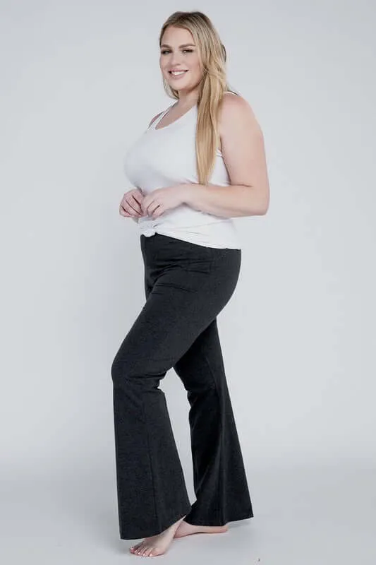 Plus Size Everyday Comfy Flare Stretchy Pants